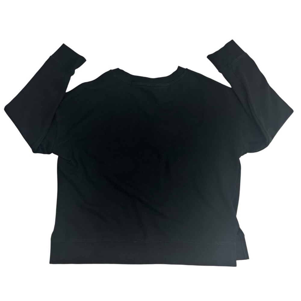 Calvin Klein Crew Neck Sweater. Black & Leopard, women’s size medium - Picture 3 of 4